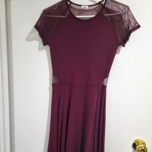 Garage Dress Maroon Small